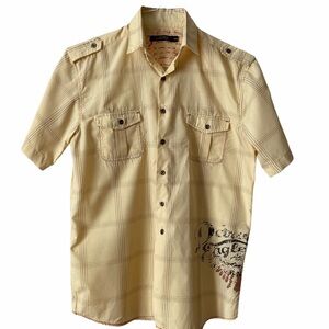 Moto Boys Casual Button Up Yellow Shirt  18/20